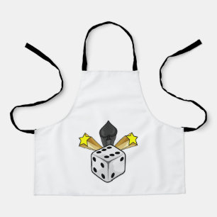 Dice at Poker with Spades & Stars Apron