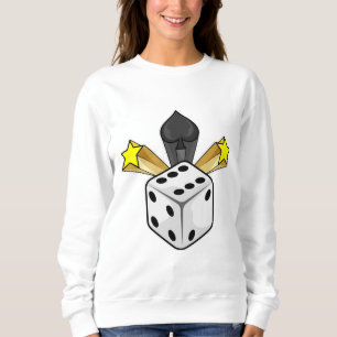 Dice at Poker with Spades & Stars Sweatshirt