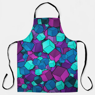 Dice background multicoloured d apron