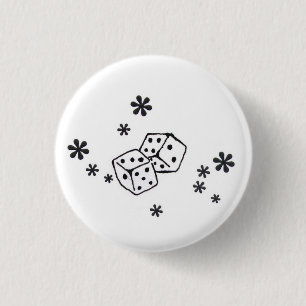 Dice Badge 1 Inch Round Button