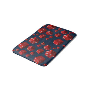 Dice blue shower mat bathroom