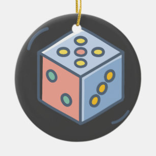 Dice Ceramic Ornament