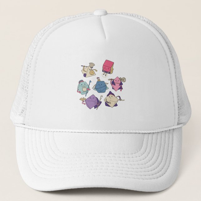 Dice characters trucker hat (Front)