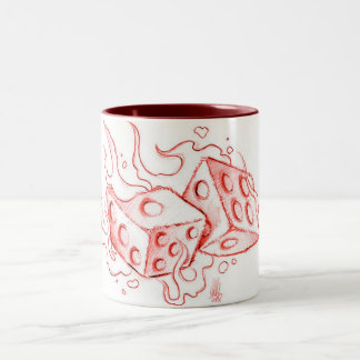 Dice flamming Two-Tone coffee mug