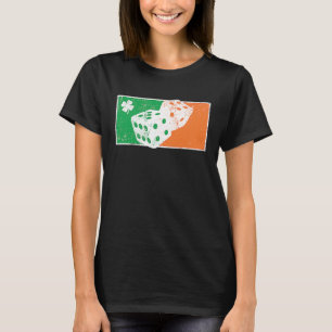 Dice Game St Patrick's Day Irish Flag C Distressed T-Shirt