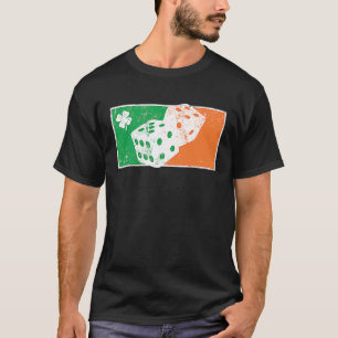 Dice Game St Patrick's Day Irish Flag C Distressed T-Shirt