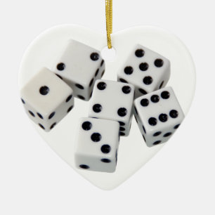 Dice Games Ceramic Ornament