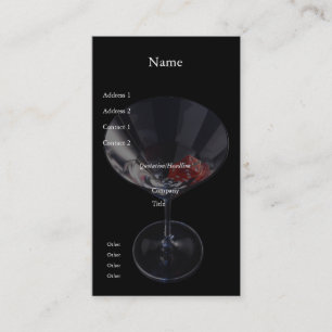 Dice Glass Business Card