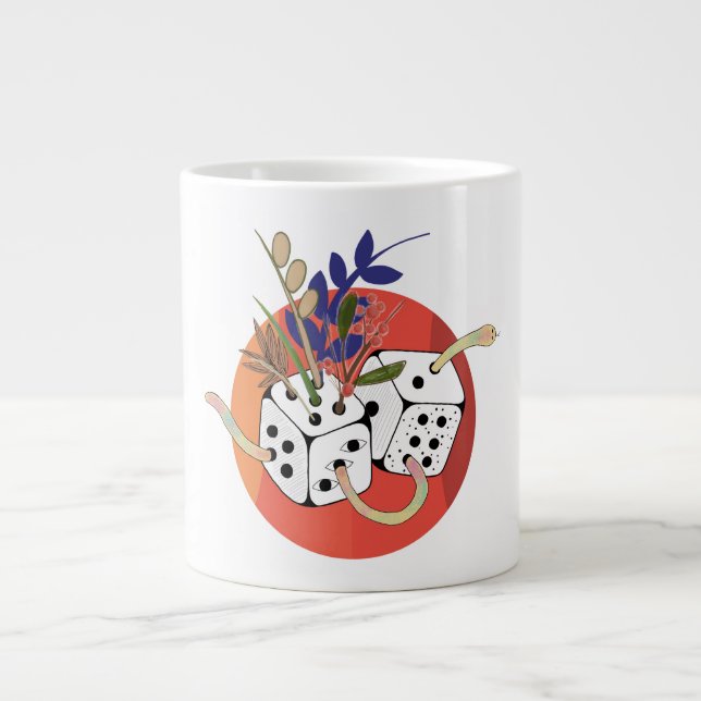 Dice in Parallel Universe Large Coffee Mug (Front)
