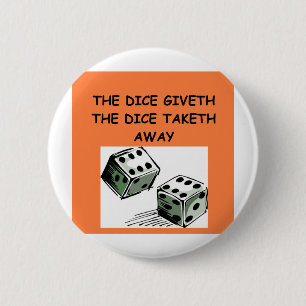 dice joke 2 inch round button