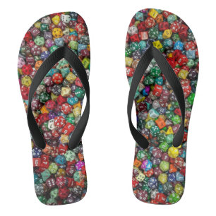 Dice lover flip flops