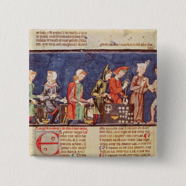 Dice Makers, from the 'Book of Games 2 Inch Square Button (Front)