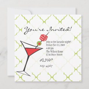 Dice Martini Invitation