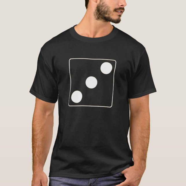 DICE numbers of pips 3 white + your ideas T-Shirt (Front)