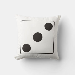 DICE numbers of pips 3 + your backgr. Throw Pillow