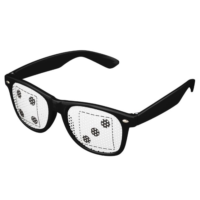 DICE numbers of pips 4 & 3 + your ideas Retro Sunglasses (Angled)