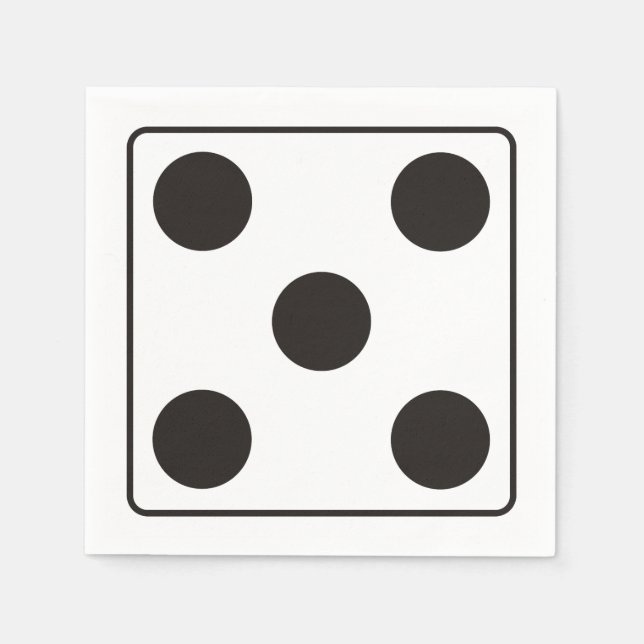 DICE numbers of pips 5 + your backgr. Napkin (Front)