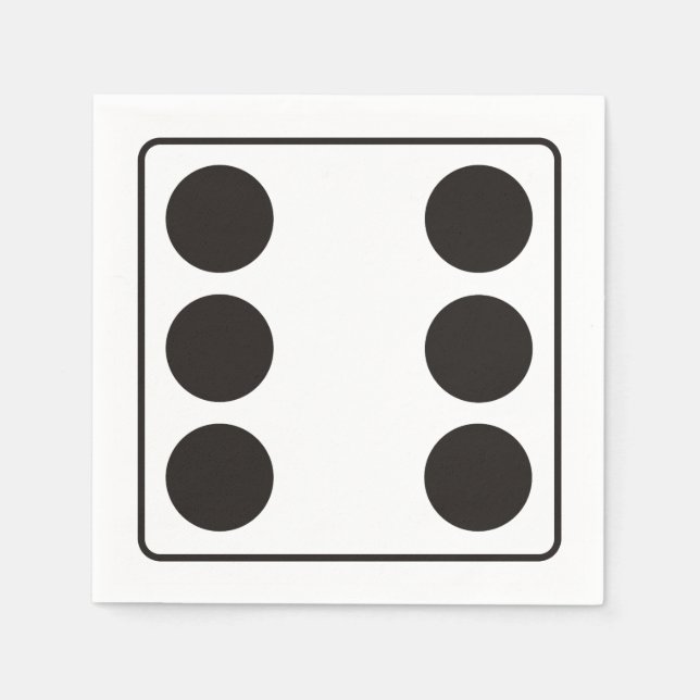 DICE numbers of pips 6 + your backgr. Napkin (Front)
