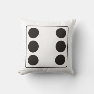 DICE numbers of pips 6 + your backgr. Throw Pillow