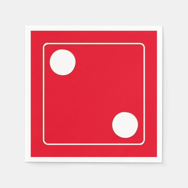 DICE numbers of pips white 2 + your backgr. Napkin (Front)