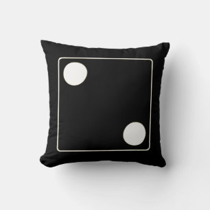 DICE numbers of pips white 2 + your backgr. Throw Pillow