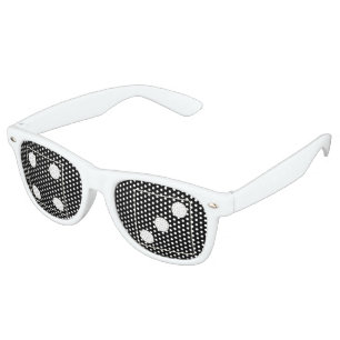DICE numbers of pips white 4 & 3 + your ideas Retro Sunglasses