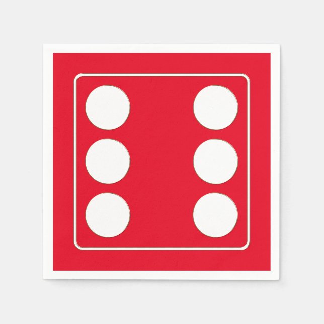 DICE numbers of pips white 6 + your backgr. Napkin (Front)