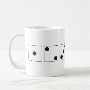 DICE numbers of pips + your backgr. colour & ideas Coffee Mug