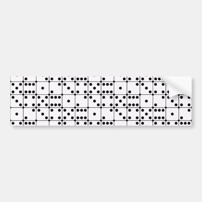 DICE PATTERN BUMPER STICKER (Front)