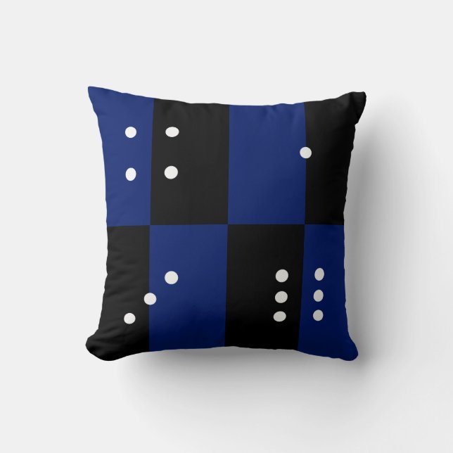 Dice polka dot dice pattern throw pillow (Front)