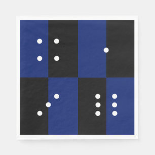 Dice polka dot pattern /black  napkin