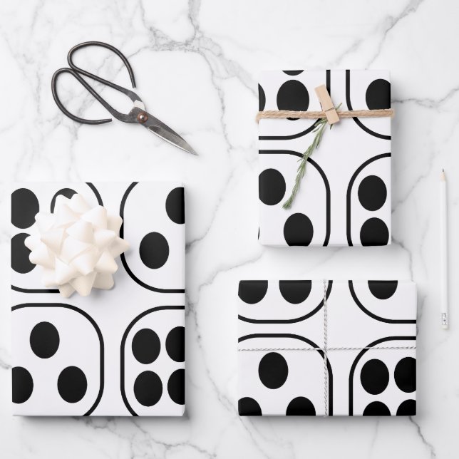 Dice Roll Birthday Party Wrapping Paper Sheet (Front)