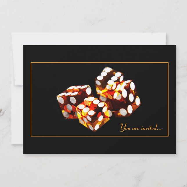 Dice roll - invitation à la soirée de la chance (Devant)