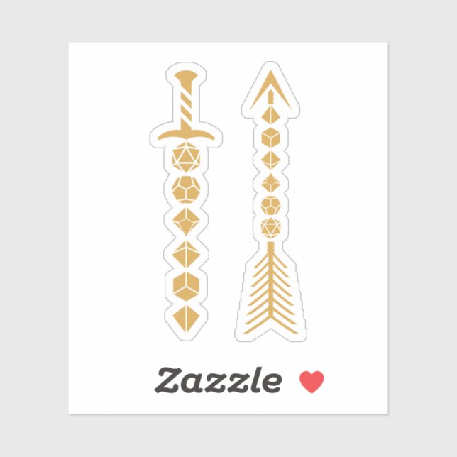 Dice Sword and Dice Arrow Bronze (Sheet)