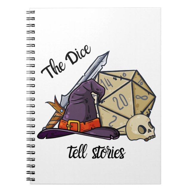 dice tell stories notebook (Front)