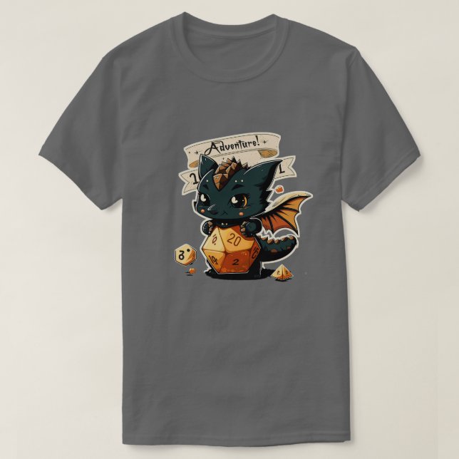 Dice Tou Chibi Dragon T-Shirt (Design Front)
