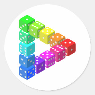 Dice Triangle Stickers