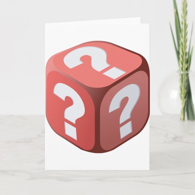 Dice With Question Marks Greeting Cards (Front)