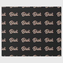 Dick on wrapping paper