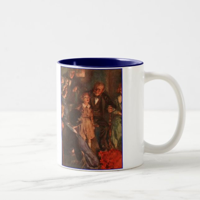 Dickens A Christmas Carol Tiny Tim's Speech Two-Tone Coffee Mug (Right)