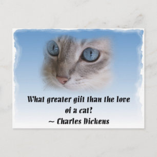 Dickens Cat Postcard