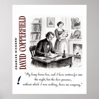 Dickens' David Copperfield Art Quote about Agnes Poster