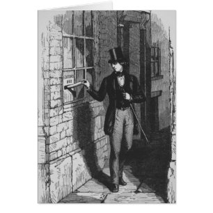 Dickens placing his first literary