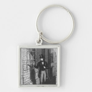 Dickens placing his first literary keychain