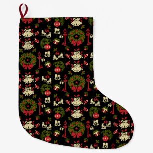 Dickens Victorian Classic Vintage Christmas Large Christmas Stocking