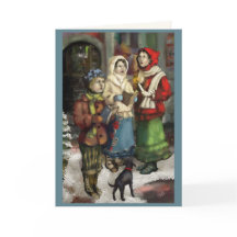 Dickensian Christmas Carolers Painting Personalize