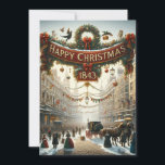 Dickensian Inspired ‘Happy Christmas’ Cards<br><div class="desc">Immerse in the Yuletide Spirit with 'Dickensian London Happy Christmas 1843' Holiday Cards Celebrate the season with a touch of Victorian charm! Our 'Dickensian London Happy Christmas 1843' Holiday Cards are designed to transport you and your loved ones to the enchanting streets of 19th-century London, as immortalized by Charles Dickens....</div>