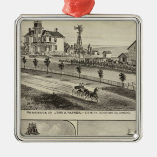 Dickinson County Residences, Kansas Metal Ornament