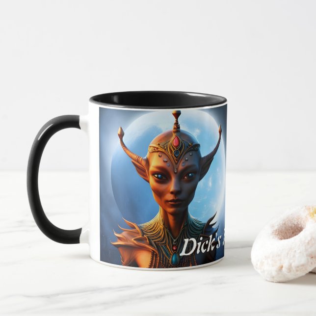 Dick's Morning Tea Personalized Customizable Mug (With Donut)