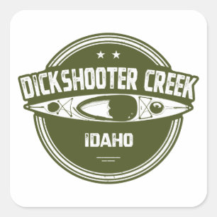 Dickshooter Creek Idaho Kayaking Square Sticker